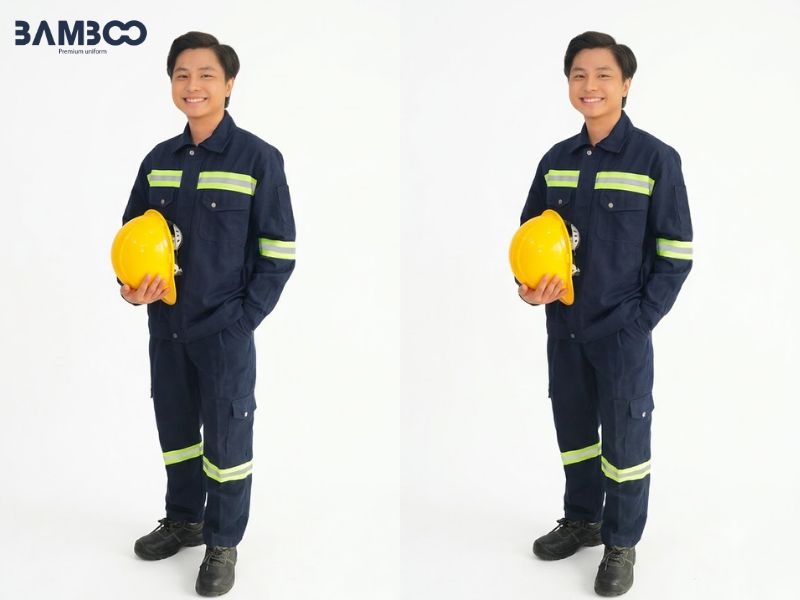 May quần áo bảo hộ xanh đen cần chú trọng chất vải, kiểu dáng, đường may và phản quang