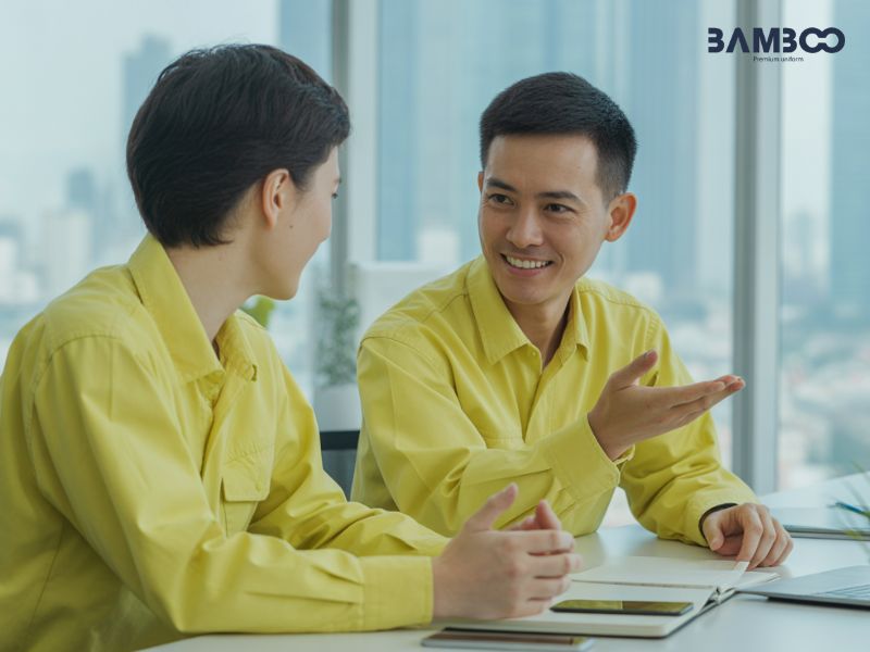 Áo đồng phục vàng chanh sự khởi đầu đầy hứng khởi
