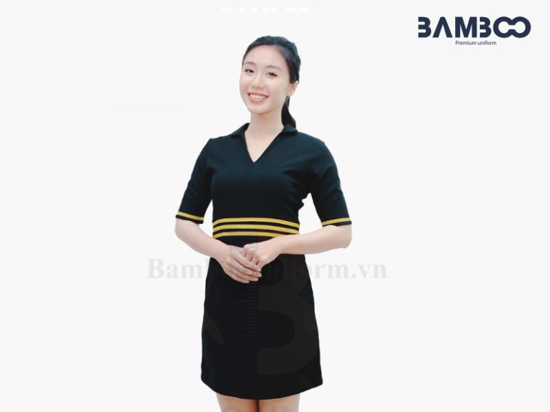 Áo spa đen sang trọng, tôn dáng, thoáng mát và bền đẹp