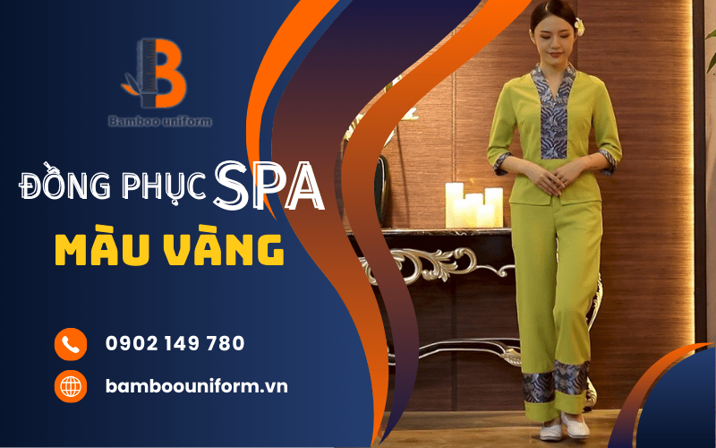 đồng phục spa màu vàng