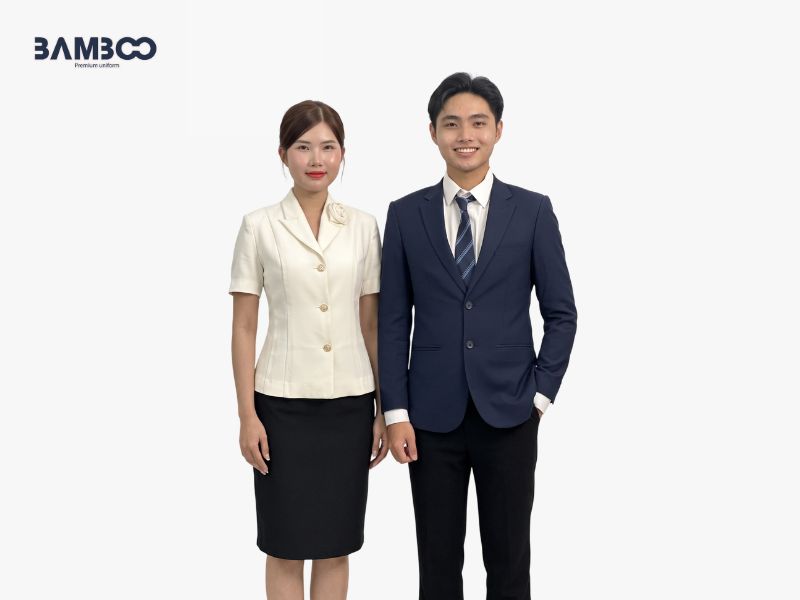 Vest đồng phục công ty tiếng Trung sang trọng, đứng form, tạo diện mạo chuyên nghiệp và đồng bộ