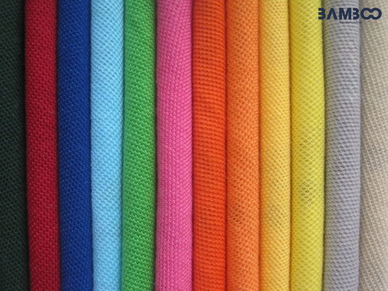 Các gam màu vải cá sấu áp dụng trong may áo thun đồng phục