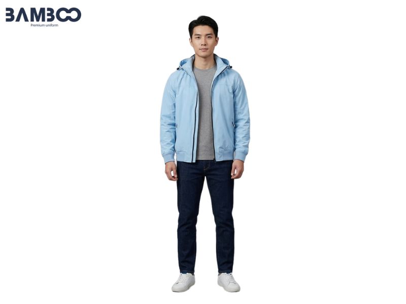 Bamboo Uniform cung cấp áo khoác gió đồng phục trọn gói, thiết kế chuẩn form