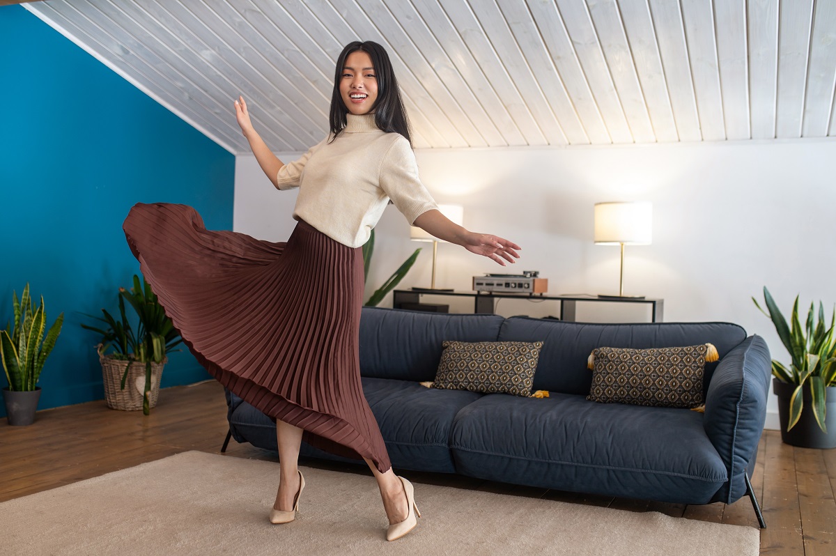 May chân váy đồng phục 