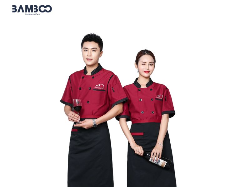 May đồng phục đầu bếp nhà hàng từ chất liệu vải dày dặn để cách nhiệt và chống bắn dầu mỡ