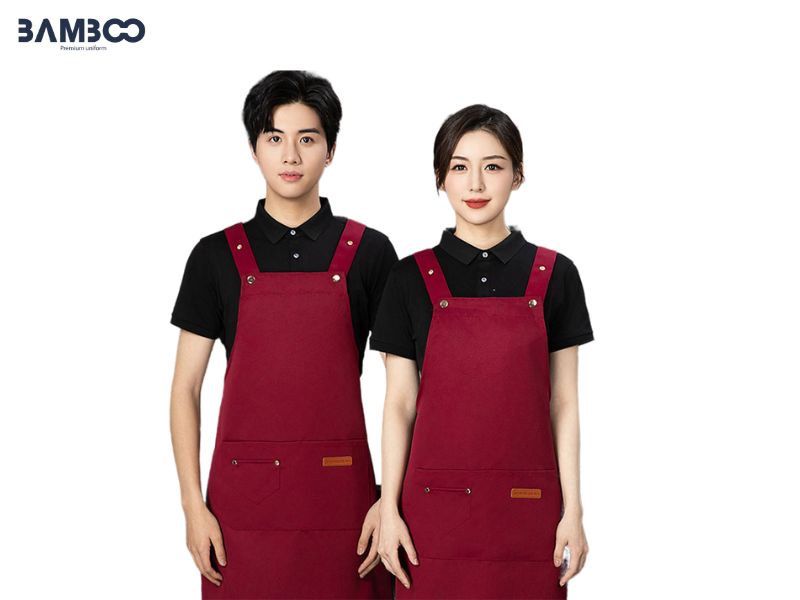 May tạp dề nhà hàng độ bền cao, giữ form tốt