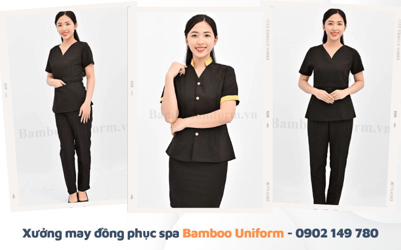 may đồng phục spa