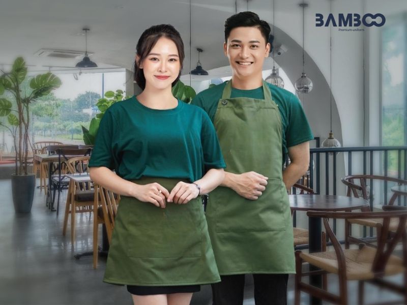 May tạp dề đồng phục mẫu mã hợp xu hướng