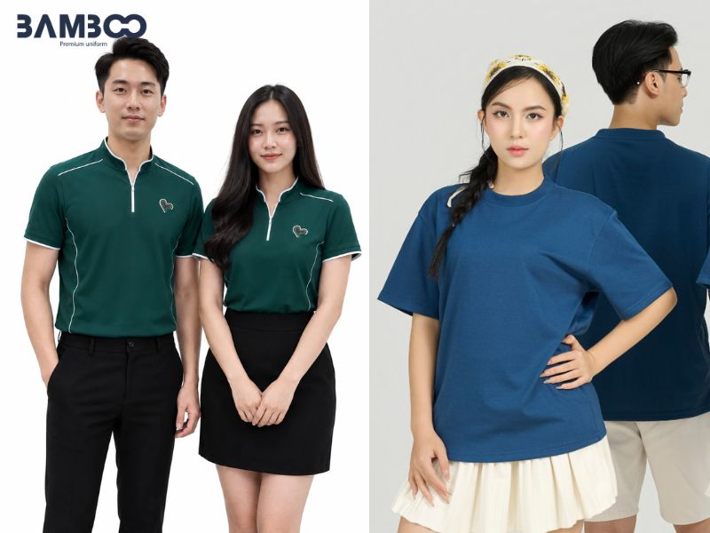 Lựa chọn giữa áo thun cổ trụ và cổ tròn phụ thuộc vào mục tiêu hình ảnh thương hiệu, môi trường làm việc&nbsp;