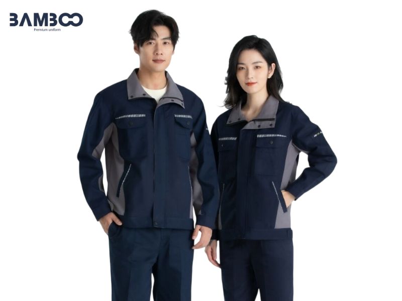 May đồng phục công nhân đạt chuẩn tại Bamboo Uniform, bền đẹp, giá tốt