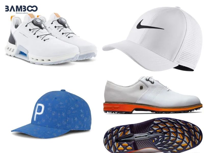 Nguyên tắc may đồng phục golf về phụ kiện giày và mũ 