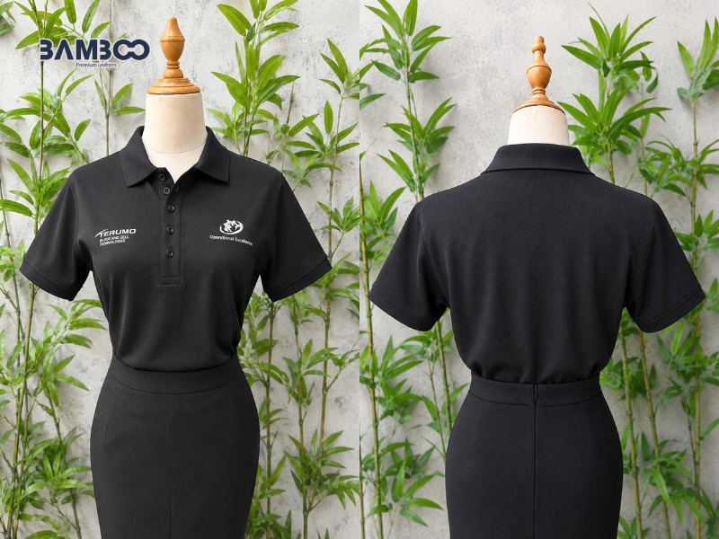 Nguyên tắc phối màu đồng phục văn phòng là đồng bộ thương hiệu, phù hợp ngành nghề và phối 2–3 màu hài hòa