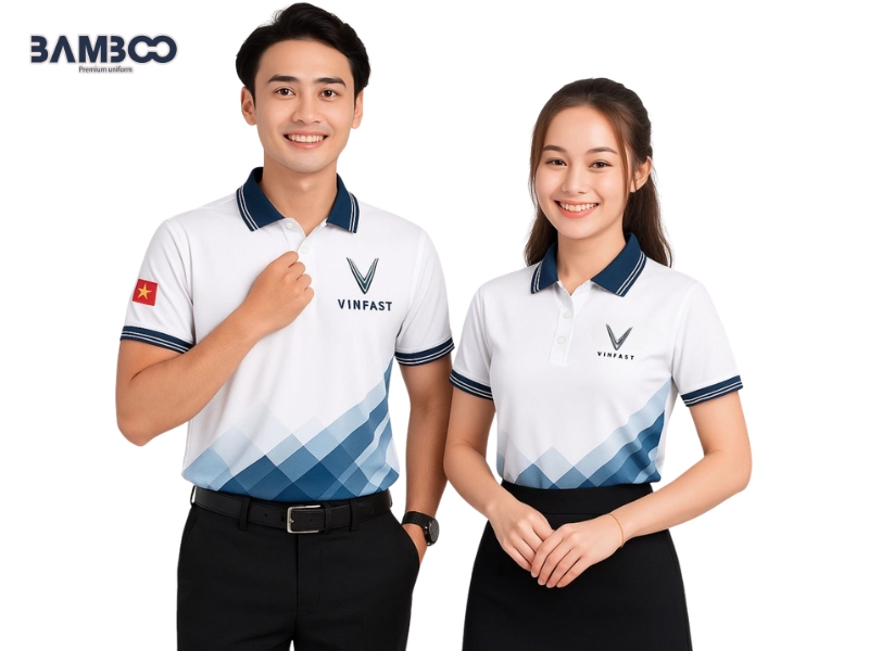 Đặt may đồng phục hãng xe hơi tại Bamboo Uniform với thiết kế riêng, chất liệu phù hợp và sản xuất đồng bộ