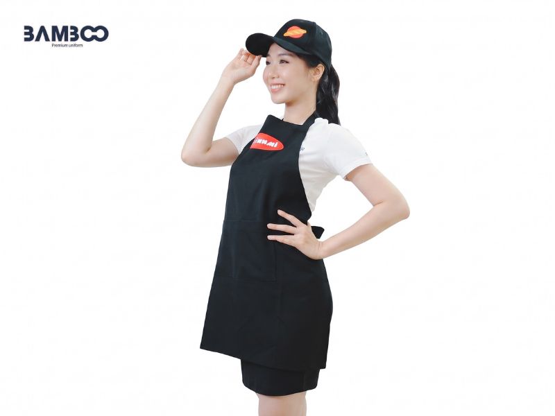 Nón đồng phục đen phối logo năng động, dễ phối đồ, phù hợp nhiều ngành nghề