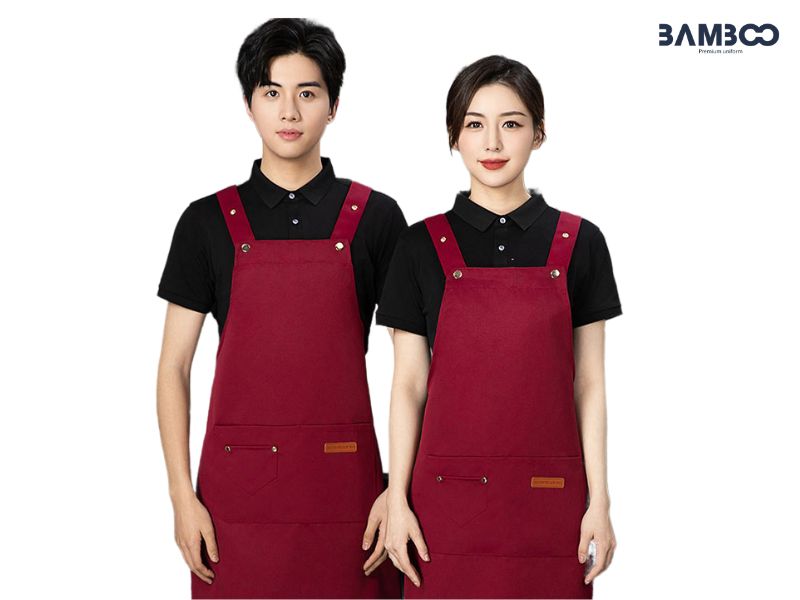 Tạp dề pha chế gồm dáng ngắn linh hoạt, yếm lịch sự, đa năng tiện dụng