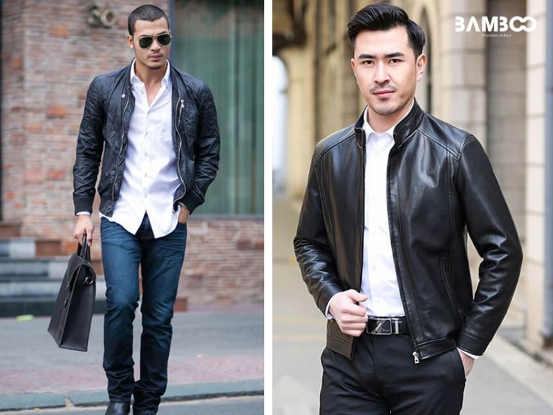 Phối áo sơ mi cùng áo khoác