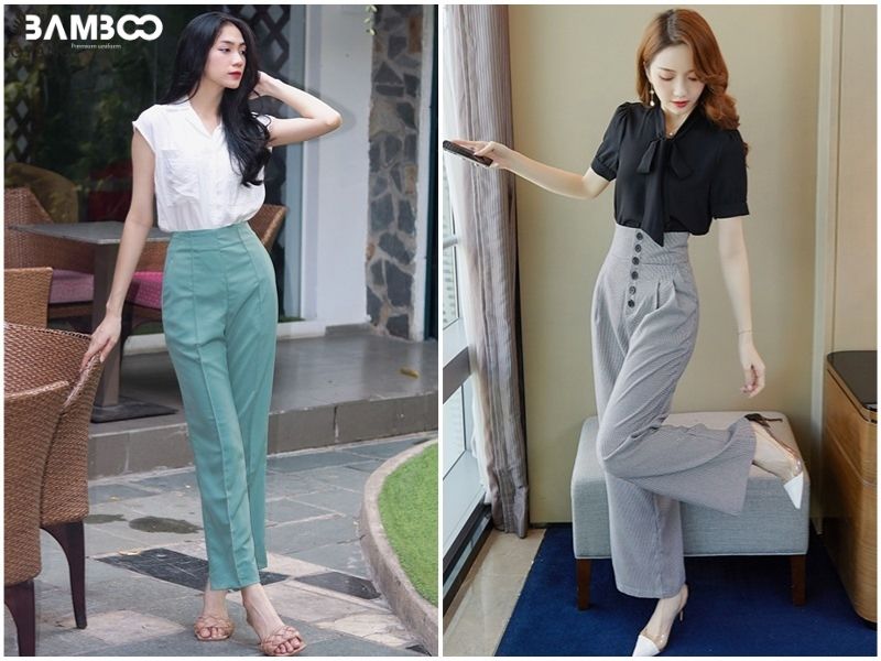 Phối quần tây nữ công sở linh hoạt theo phong cách, tôn dáng và thể hiện cá tính
