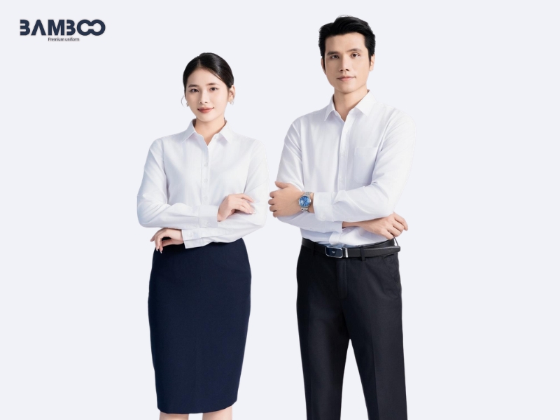 Đa dạng phong cách sơ mi đồng phục hiện đại, thanh lịch, phù hợp mọi môi trường làm việc