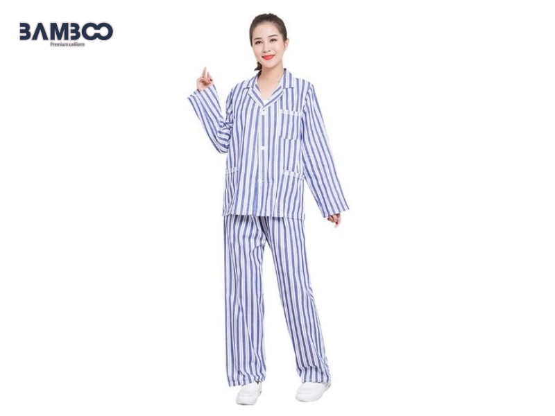 Đồng phục bệnh nhân nữ kín đáo, nhẹ nhàng, dễ mặc