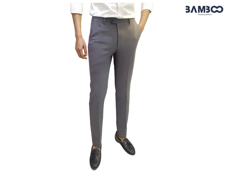 Quần tây đồng phục xám nam