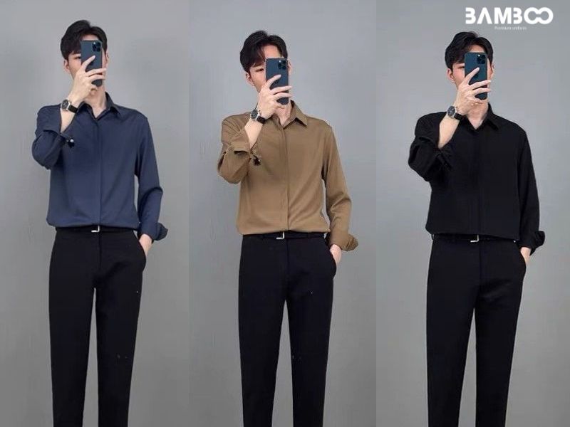 Nếu chỉ mặc áo sơ mi, không cần vest hay cà vạt