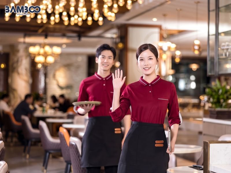 Quy trình may đồng phục quán ăn gia đình được triển khai theo từng bước cụ thể, chuyên nghiệp