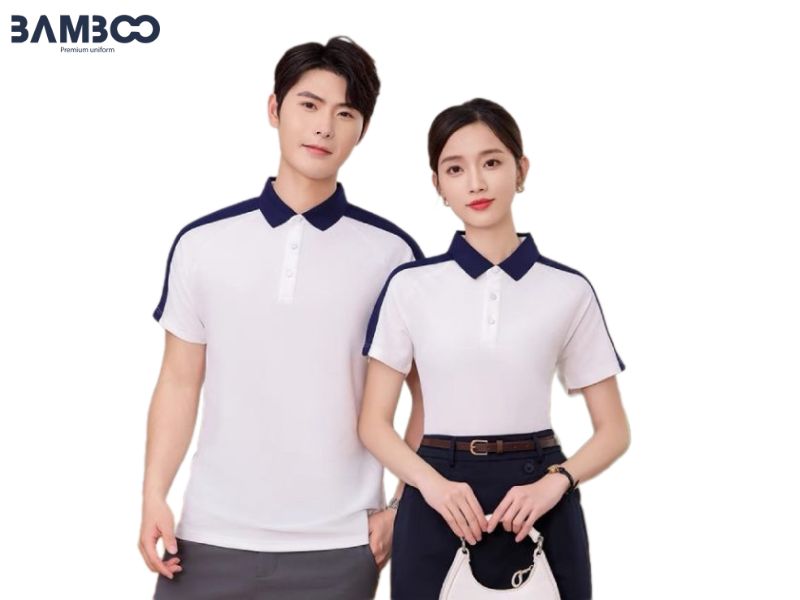 Bamboo Uniform sản xuất áo thun cổ trụ theo quy trình khép kín, kiểm soát chất lượng chặt chẽ
