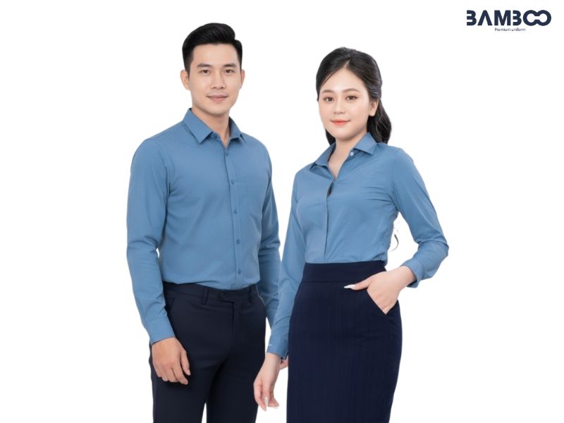 May áo sơ mi theo yêu cầu giúp đồng phục vừa vặn, bền đẹp, nâng tầm hình ảnh doanh nghiệp