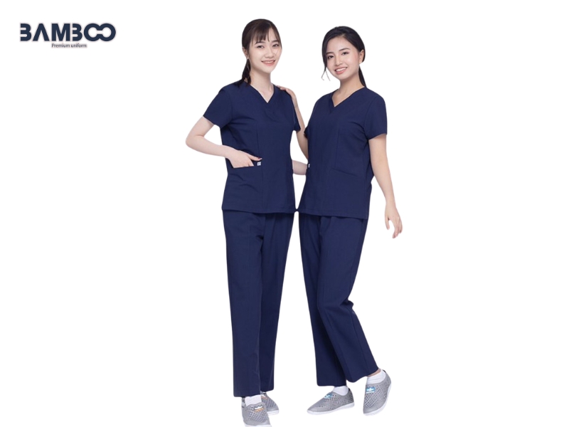 Bamboo Uniform may Scrubs theo yêu cầu, chủ động sản xuất, đa dạng chất liệu và hỗ trợ nhận diện thương hiệu