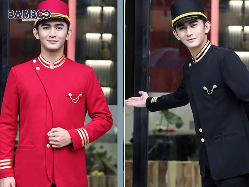 May đồng phục bellman TPHCM tại Bamboo Uniform chuyên nghiệp, đồng bộ và đúng đặc thù ngành