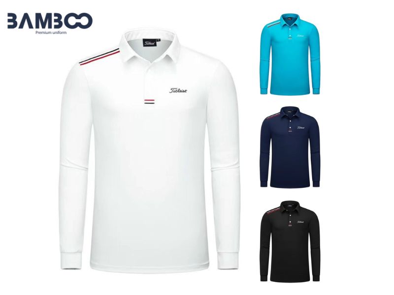 Áo thun golf dài tay giúp tạo hình ảnh chuyên nghiệp, bảo vệ da khi hoạt động ngoài trời, thoải mái vận động