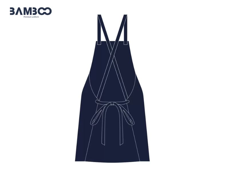 Tạp dề đồng phục workshop quai đeo chéo chữ X
