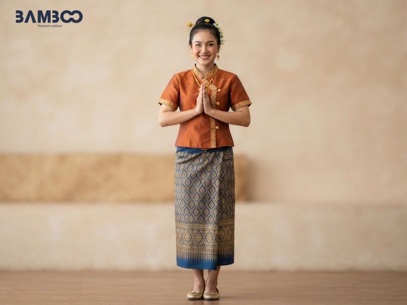 Thiết kế trang phục nhà hàng Thái đồng bộ theo từng khu vực không gian