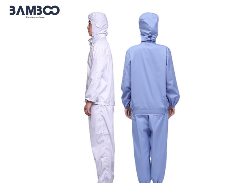 Chọn vải may đồng phục công nhân thực phẩm ít xơ, kháng bẩn, bền giặt, thoáng khí