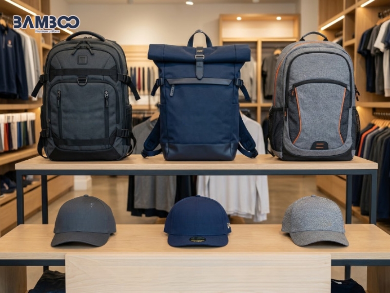 Xưởng may nón kết và balo đồng phục nên có xưởng trực tiếp, mẫu đa dạng, QC tốt và hỗ trợ thiết kế