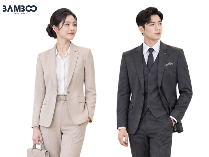 May vest ngân hàng nên chọn chất liệu cao cấp, form dáng phù hợp
