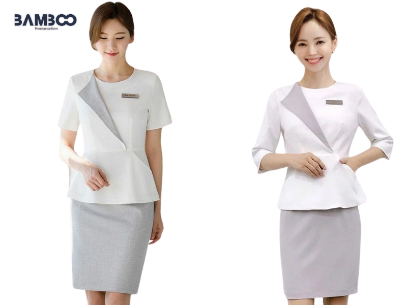 Vest trắng đồng phục quản lý spa
