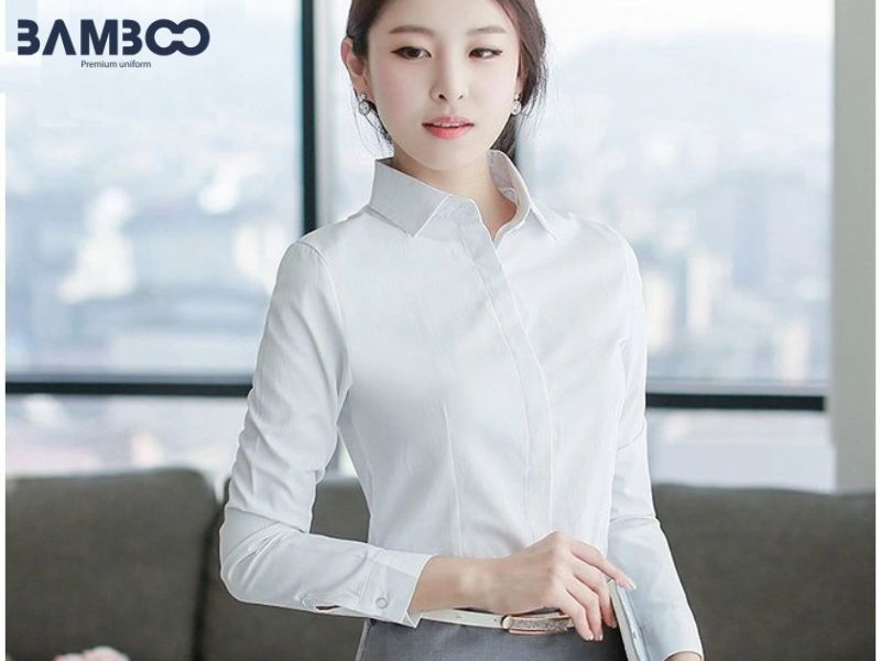 Vải kate silk được ứng dụng phổ biến may sơ mi đồng phục công sở