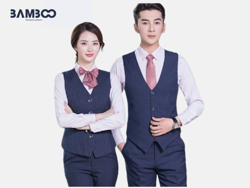 Áo gile đồng phục nhà hàng giúp nhân viên tạo hình ảnh chuyên nghiệp, lịch lãm trong dịch vụ