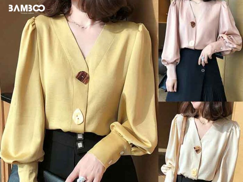 Áo kiểu nữ công sở Hàn Quốc hiện đại, mang lại vẻ đẹp nữ tính, dịu dàng và trẻ trung cho người mặc