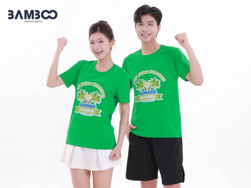 Bamboo Uniform có xưởng trực tiếp, linh hoạt thiết kế và may áo teambuilding theo nhận diện hãng