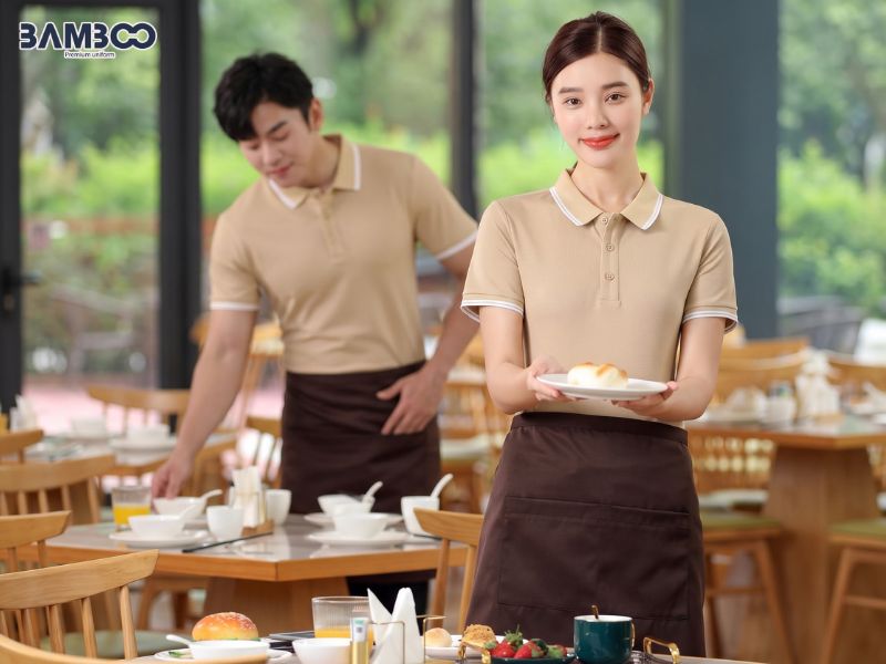 Bamboo Uniform may đồng phục quán ăn gia đình theo yêu cầu, đa dạng mẫu mã, chất liệu