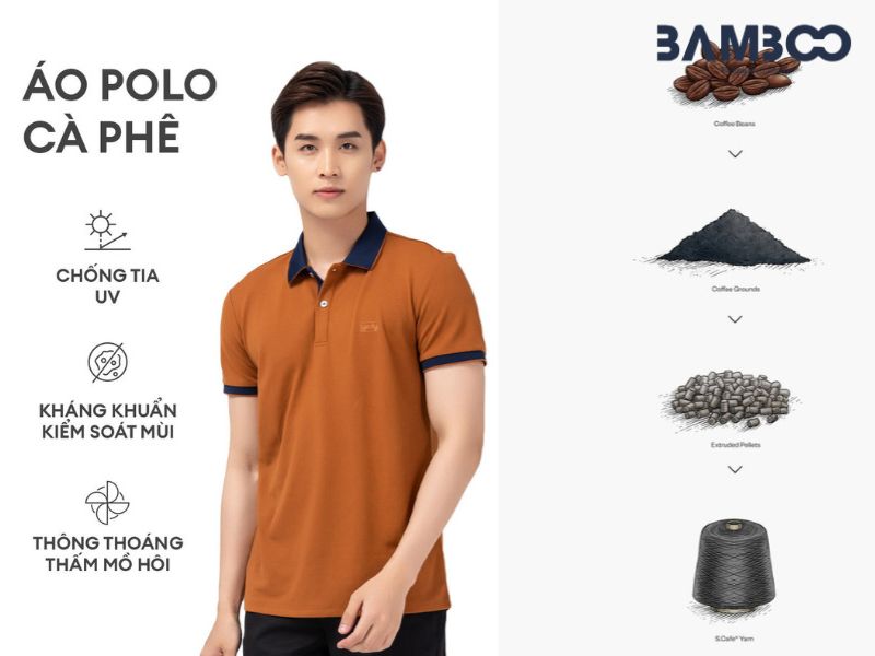 May áo thun vải cà phê tại Bamboo Uniform cam kết chất lượng, bền đẹp, in thêu sắc nét