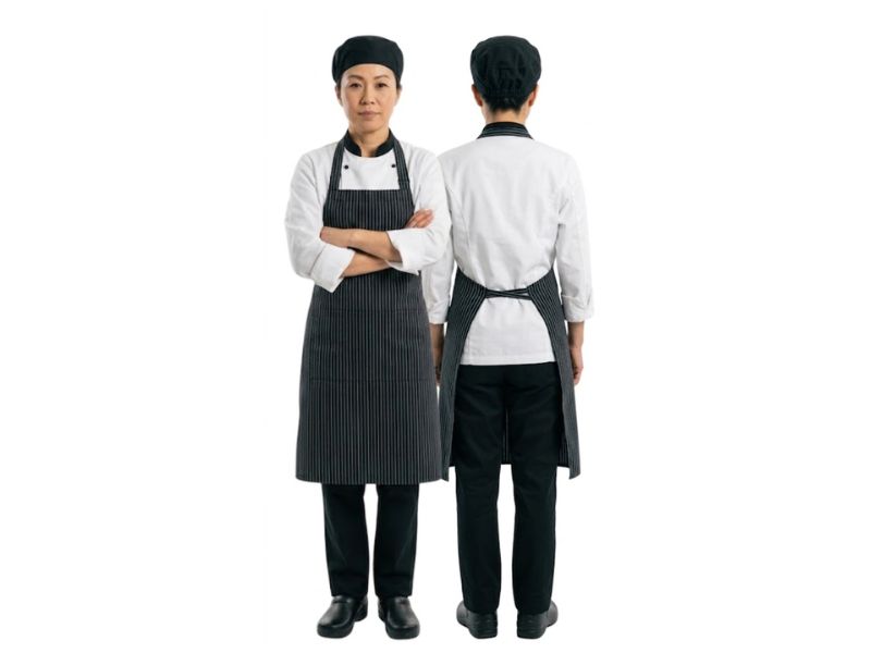 Bamboo Uniform may mũ bếp đen chun chất lượng cao, giá gốc và hậu mãi tận tâm