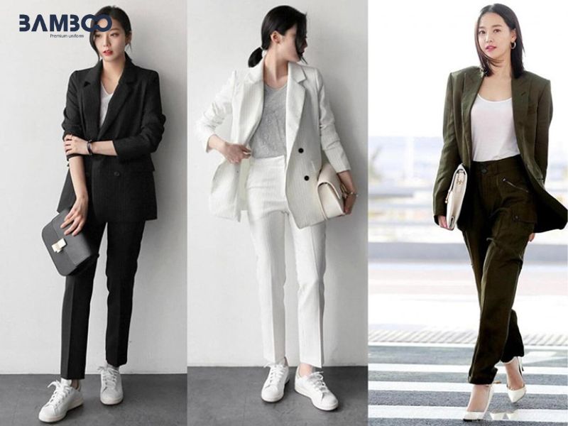 Style công sở Hàn Quốc nổi bật với sự thanh lịch tinh giản, tôn lên vẻ quyền lực và chuyên nghiệp