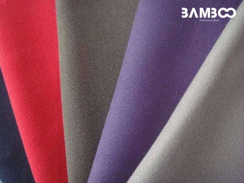 Vải cotton 65/35 bền, ít nhăn, giữ form tốt, thoáng mát, màu sắc rõ nét