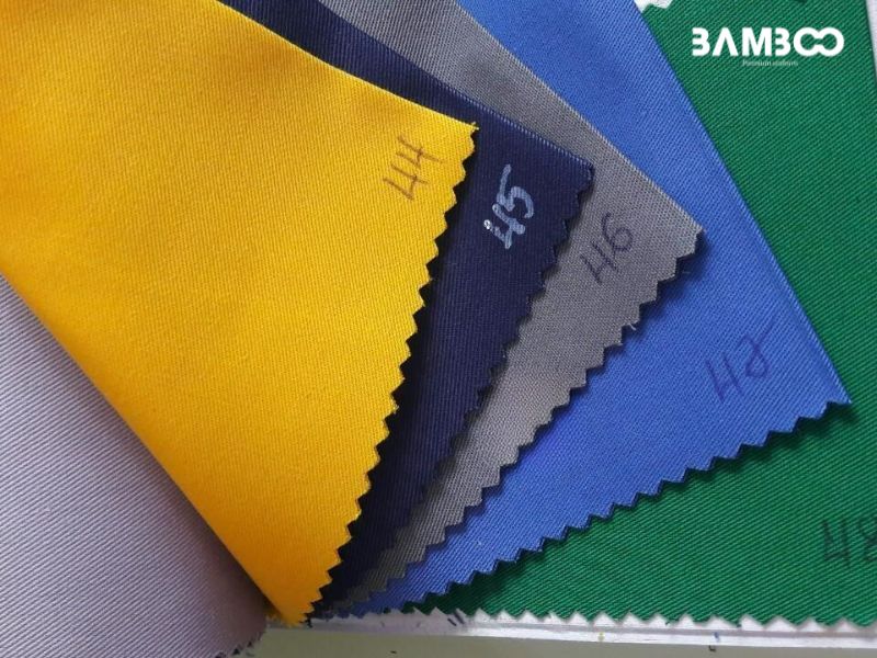 Vải kaki 65/35 có với cấu trúc truyền thống 65% Polyester và 35% Cotton bền chắc, giữ form chuẩn