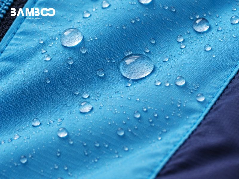 Chất vải may mẫu áo khoác gió xanh dương đồng phục