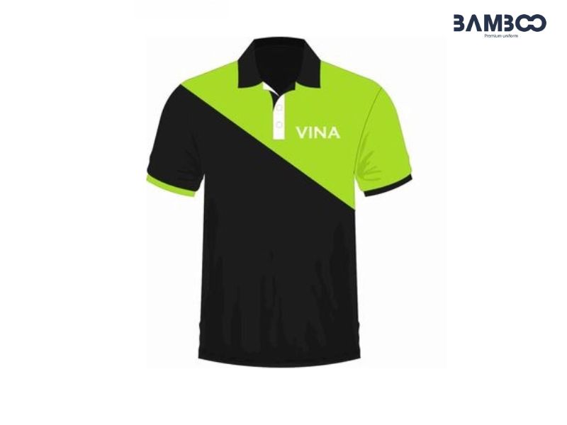 Chất vải may áo thun quà tặng xanh phối đen