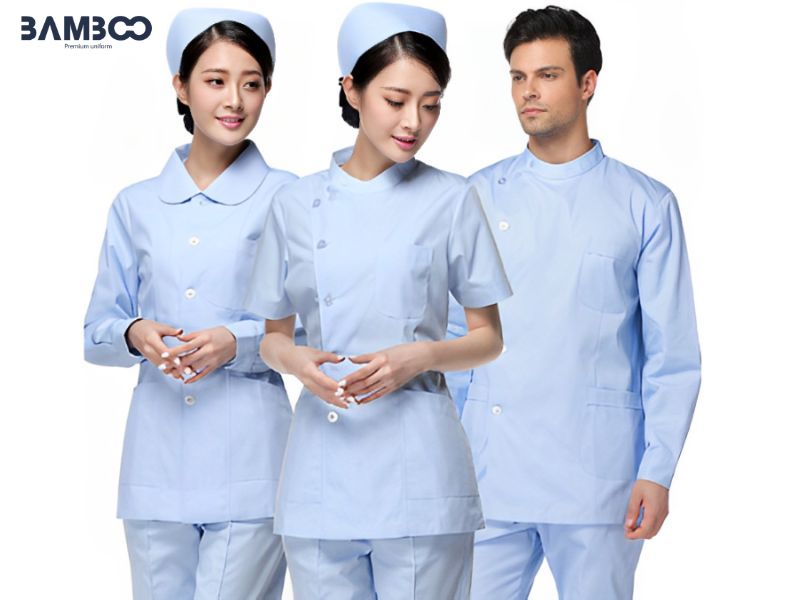 Chất vải may đồng phục hộ lý bệnh viện